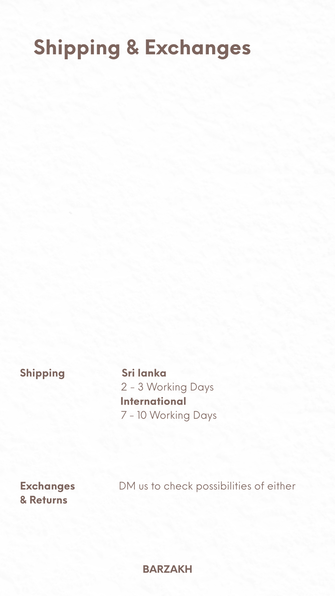 Shipping & Exchanges